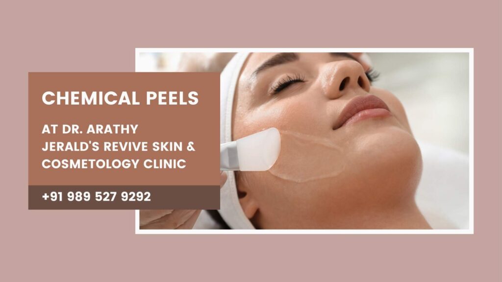 Chemical peel treatment at Revive Skin & Cosmetology Clinic showing a patient undergoing a superficial peel