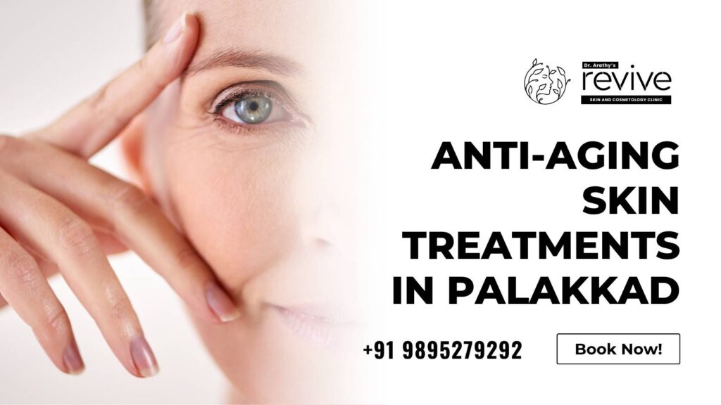 Woman enjoying anti-aging skin treatment at Dr Arathy’s Revive Skin and Cosmetology Clinic in Palakkad