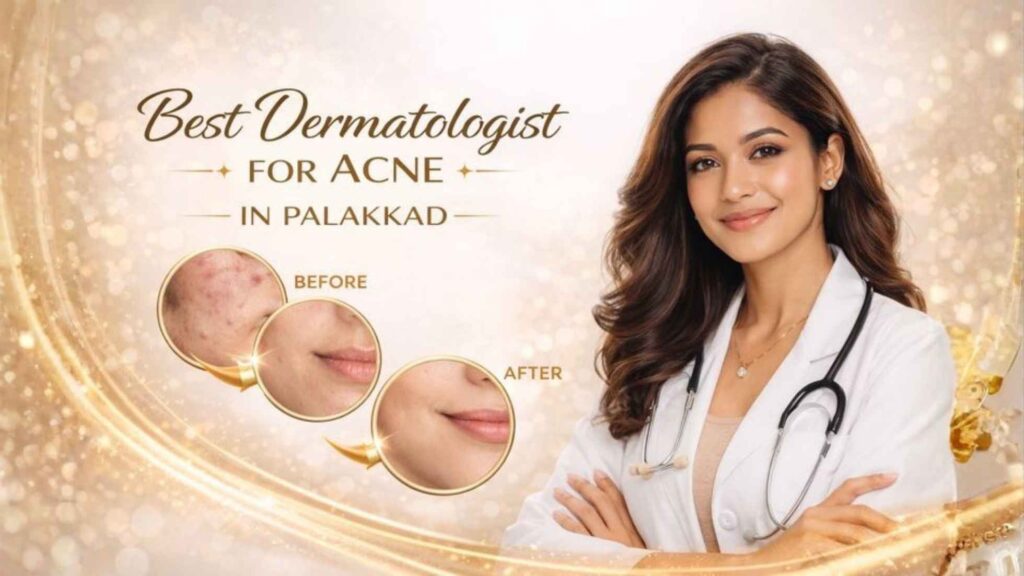best dermatologist for acne in Palakkad examining acne-prone skin
