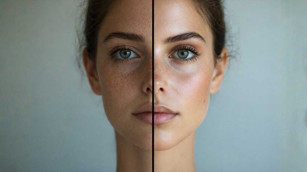 Carbon Laser Peel Before and After Results showing skin improvement