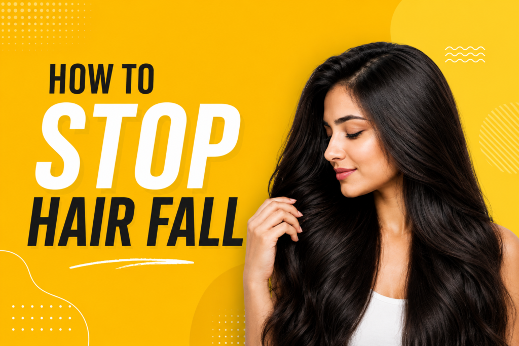 How To Stop Hair Fall Effectively with healthy hair care and scalp maintenance