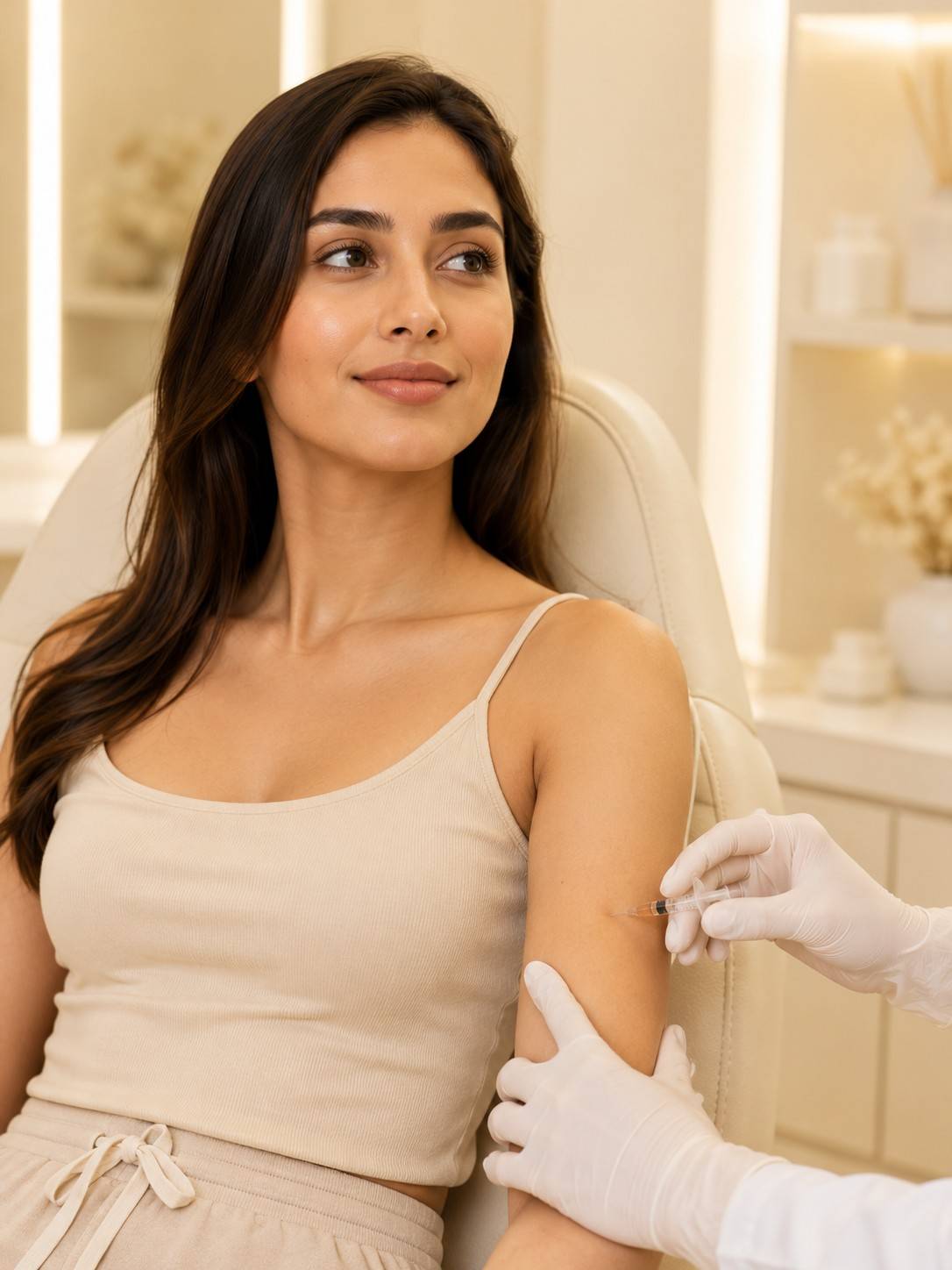 Glutathione injection skin wellness treatment visualization