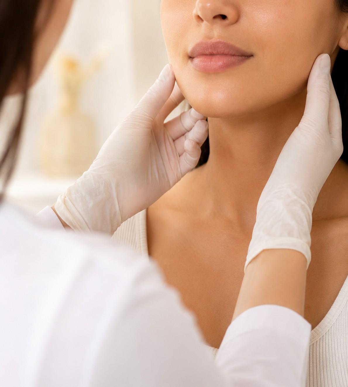 Dermatologist explaining lip pigmentation correction procedure