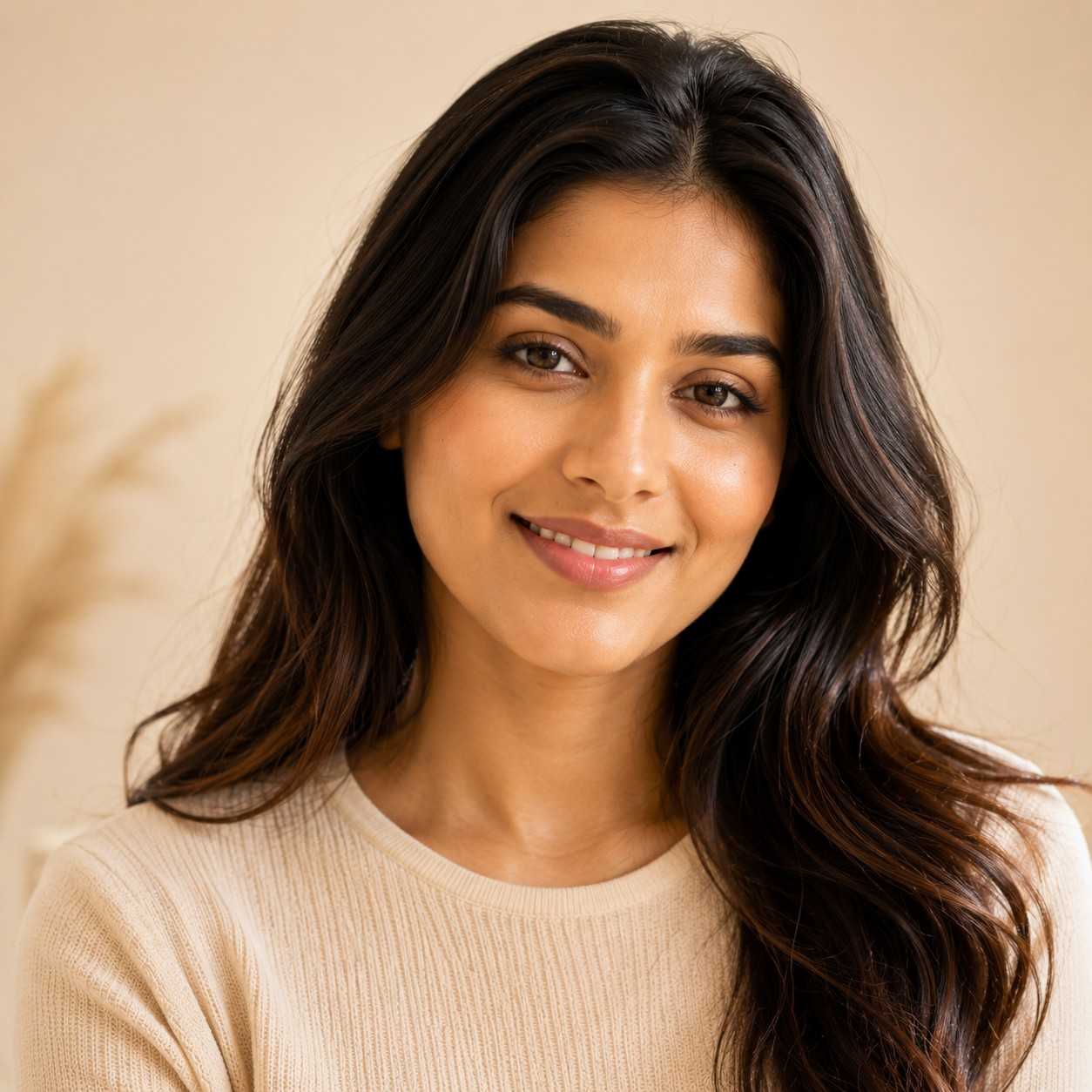 Happy patient with healthy hair and skin after GFC Treatment