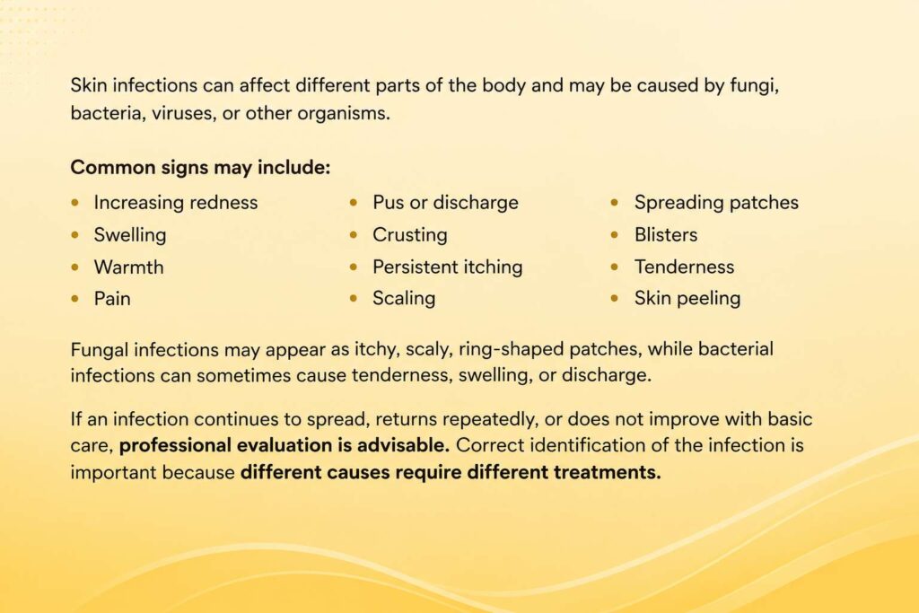 Skin infections need appropriate evaluation for proper diagnosis and treatment