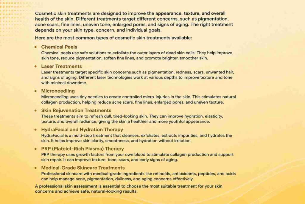 What Types of Cosmetic Skin Treatments Are Available